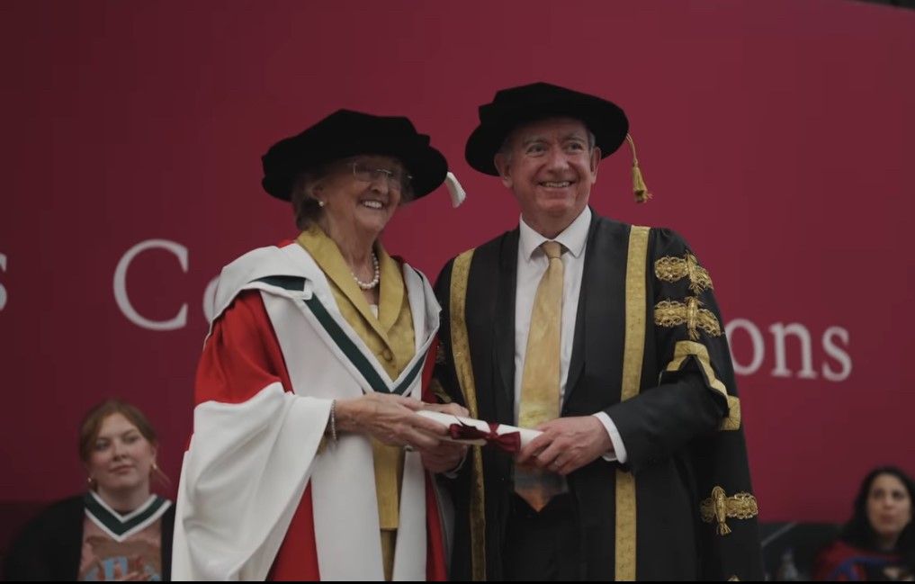 Past World President Mary Bennett receives Honorary Degree from University of Galway